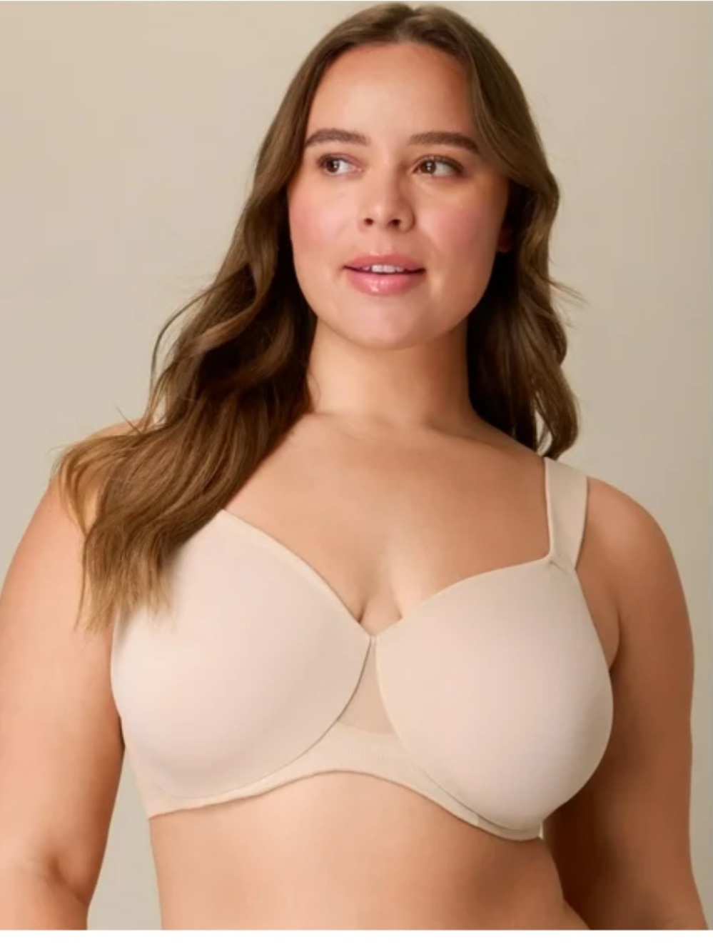 Playtex Dreamwire Unlined Convertible Bra Almond/ Nude Women’s Size 38DDD